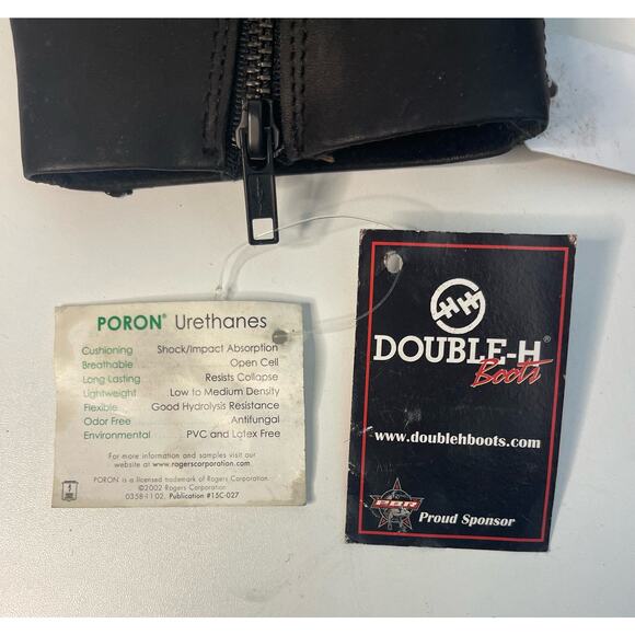 Men’s Double H Black Work Boot Poron Urethane Oil Resistant Size 7 (READ) - Picture 10 of 13